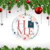 Christmas Ornament Utah Wreath Home State Customized Round Ceramic Ornament US State Christmas Wreath 2022 Utah Ornament for Christmas Tree view 3