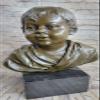 EUROPEAN BRONZE Art Nouveau Young Boy Bronze Bust Statue Portrait Sculpture Home Decor Figure Gift Decor Sale Home Art view 2