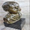 EUROPEAN BRONZE Art Nouveau Young Boy Bronze Bust Statue Portrait Sculpture Home Decor Figure Gift Decor Sale Home Art view 3