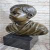 EUROPEAN BRONZE Art Nouveau Young Boy Bronze Bust Statue Portrait Sculpture Home Decor Figure Gift Decor Sale Home Art view 4