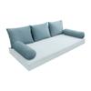 Cover ONLY Model V3 Full Velvet Knife Edge Indoor Daybed Cushion Bolster - AD355 view 1