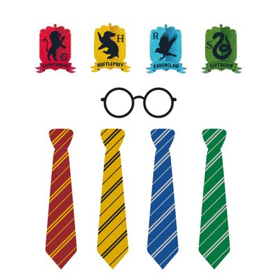 Amscan 9915086 - Harry Potter Hogwarts Houses Kids Birthday Party Photobooth Props - 24 Pieces