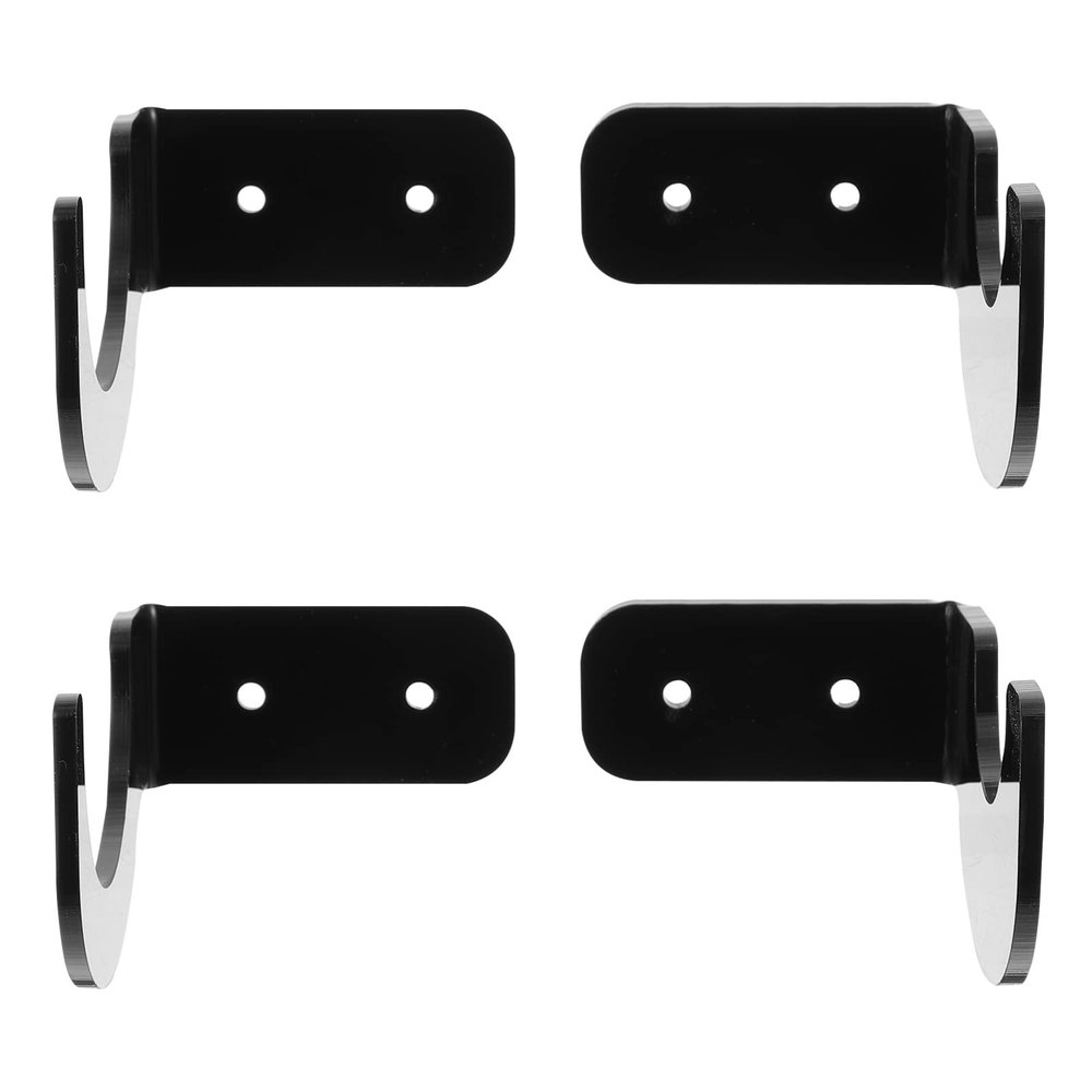 HONMEET 4pcs Acrylic Baseball Bat Display Holder Adjustable Horizontal Rack for Softball Baseball Bats Black Design Easy to Install for Home Decoration