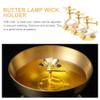 3pcs Oil Light Rack Wick Stand Oil Lamp Wick Rack Wick Storage Stand Lamp Core Rack Buddha Lamp Parts Alloy Oil Lamp Wick Holder Wick Storage Rack Dimmable Wick Holder Wick Holders view 2