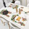 Merry Christmas Dog English Pointer Rectangle Placemats Set of 4, 12" X 18" Canvas Farmhouse Christmas Pet Holly Wreath Table Mats Decorative Placemats for Dining Table,Decorative Mats,Housewarming view 4