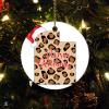 Christmas Ornament Utah US State Christmas Leopard Print 2022 Holiday Present Merry Christmas Utah Christmas Tree Ceramic Ornament Decoration Gifts Keepsake for Family Xmas Ornament 3" view 1