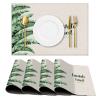Tropical Plants Love The Plant And Love Life Rectangle Placemats Set Of 4, 12" X 18" Canvas Farmhouse Plant Lover Mom Gift Table Mats Decorative Placemats For Dining Table,Decorative Mats,Housewarming view 1