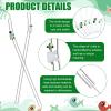6 Pcs Glass Straw with Design Shatter Resistant Reusable Clear Bent Cute Straws 8 mm x 7.9 Inch with 2 Pcs Cleaning Brush for Drinking Smoothie Cocktail Shakes Beverages(Turtle) view 3