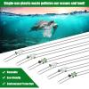 6 Pcs Glass Straw with Design Shatter Resistant Reusable Clear Bent Cute Straws 8 mm x 7.9 Inch with 2 Pcs Cleaning Brush for Drinking Smoothie Cocktail Shakes Beverages(Turtle) view 4