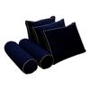 Cover ONLY Model V3 Full Velvet Contrast Indoor Daybed Cushion Bolster - AD373 view 3