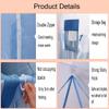 Shower Curtain Portable Cold Proof Warm Shower Curtain, Round Zipper Polyester Cloth Bathroom CoverWaterproof Corner Bathroom Shower Curtain (Size : 100x200cm) view 3