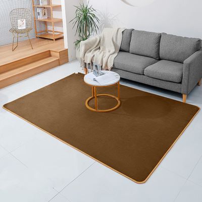 Floor Heated Mat - Electric Floor Heater, Soft Shaggy Area Rug, with Adjustable Thermostat, Waterproof, for Office and Home,Brown,50CM*150CM