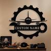 Custom Aircraft Mechanic Metal Sign with LED Lights Airplane Metal Wall Art, Personalized Pilot Name Sign Metal Airplane Wall Decor Mechanic Decor Birthday Housewarming Gifts Aviation Gifts 12 inch view 3
