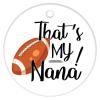 That's My Nana Grandma Womens Football Nana Christmas Ornament Nana Personalized Customized Round Ceramic Ornament Holiday Ornament for Home Christmas Tree Decor view 4