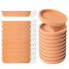 18 Pcs Cork Coasters Bulk 4 Inch Round Lip Cup Holder Leak Proof Cork Coasters for Drinks Reusable Absorbent Cup Coaster for Mugs Coffee Glass Table Desk Party Supplies, Brown view 3