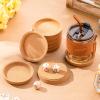 18 Pcs Cork Coasters Bulk 4 Inch Round Lip Cup Holder Leak Proof Cork Coasters for Drinks Reusable Absorbent Cup Coaster for Mugs Coffee Glass Table Desk Party Supplies, Brown view 4