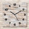 Tulup Glass Clock 11.8x11.8 inch/30x30 cm Tempered Glass Clock Wall Clock Image Real Glass Kitchen Salon - Brick Wall view 2