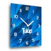 Tulup Glass Clock 11.8x11.8 inch/30x30 cm Tempered Glass Clock Wall Clock Image Real Glass Kitchen Salon - Brick Wall view 4