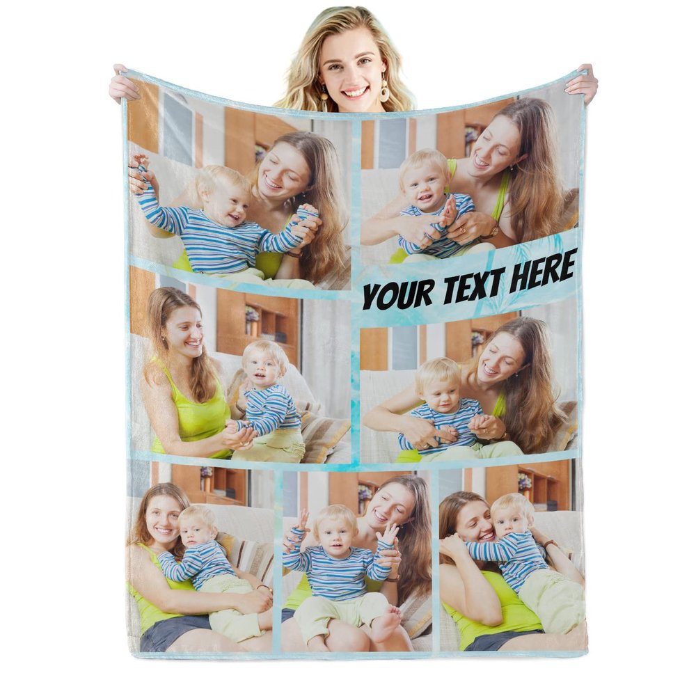 Abybela Customized Blankets with Photos Personalized Blankets for Adults Using My Own Photos Custom Blanket Gifts for Wedding, Aniversay, Couples, Lovers