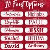 Brd Gifts Set of 5 - Personalized Christmas Stockings w/Name - 19 in, 15 Christmas Themes, 10 Fonts - Velvet Trimmed, Snowflake, Plaid, Fireplace Holiday Stocking Decorations, Gift for Family view 3