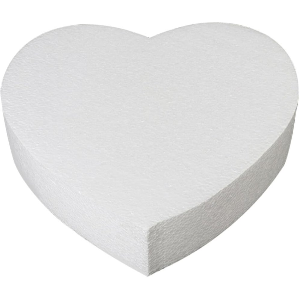 Cake Dummies 12 inchs Foam Cake Dummy Heart Shaped Fake Model Polystyrene Foams Embryo Doll Ornament for Decorating Wedding Display