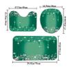 4 Pcs Glitter Diamond Shower Curtain Sets, Deep Green Shiny Drips Bath Decor with Rug and Toilet Lid Cover, Emerald Green Luxury Texture Colorful Bling Modern Bathroom Curtain with 12 Hooks, 72 x 72 view 3
