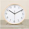 8.7'' Table Clock, Silent Arabic Numeral Clock, Round Wall Clock, Solid Wood Frame Tabletop Clock for Home Office Decoration view 3
