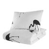 Animals Bedding Set, Twin Size Bedspread Set, Black Flamingo Themed Coverlet, Kids Boys Girls Bedding, (Twin) view 1