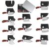 Qunclay 11 Pieces Mini Pocket Knife Set Tiny Knife Damascus for Women Men Axe Shape Mini with Pocket Sharpener and Box for Beer Bottle Opener and Package Box view 1