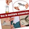 Qunclay 11 Pieces Mini Pocket Knife Set Tiny Knife Damascus for Women Men Axe Shape Mini with Pocket Sharpener and Box for Beer Bottle Opener and Package Box view 3