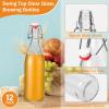 Aoriher 12 Pack 32oz Flip Top Glass Bottle 1 Liter Swing Top Bottles Home Brewing Bottles Beer Bottle with Airtight Seal Flip Caps for Kombucha, Beverages, Beer, Oil, Vinegar, Water, Soda view 2