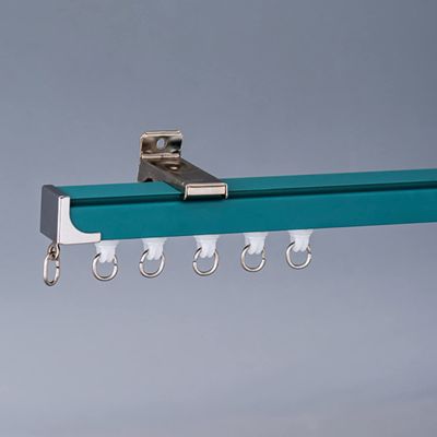 Pink Blue Black White Curtain Track Set Wall Mounted Heavy Duty, Sliding Room Divider Curtain Rod for Small Space/ Drop Ceiling/ Kids Bedroom/ Hospital, Customizable ( Color : #3 , Size : 1.5m/4.9ft )
