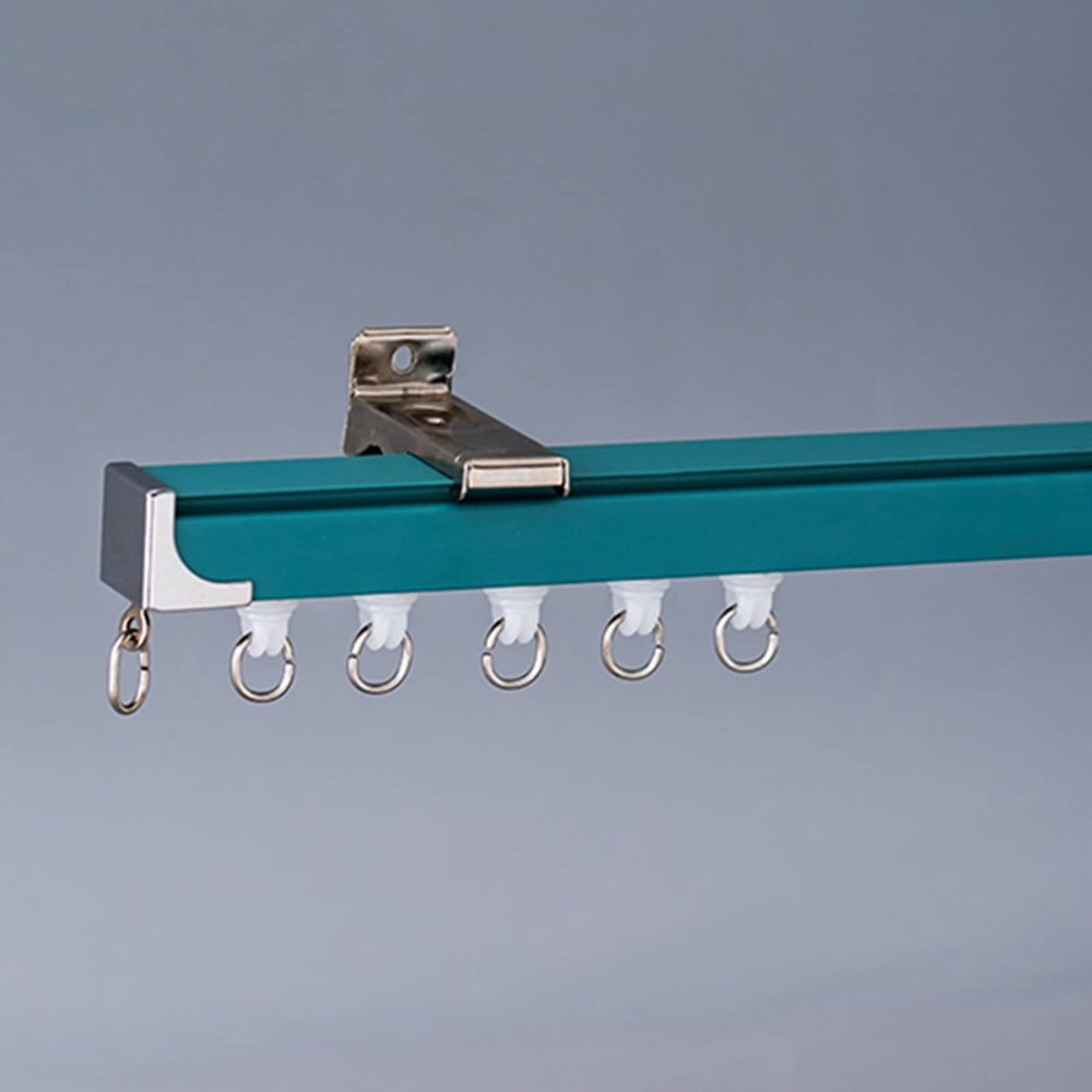Pink Blue Black White Curtain Track Set Wall Mounted Heavy Duty, Sliding Room Divider Curtain Rod for Small Space/ Drop Ceiling/ Kids Bedroom/ Hospital, Customizable ( Color : #3 , Size : 1.5m/4.9ft )