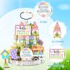 12 Pcs Spring Tiered Tray Decor Wooden Gnomes Flowers Plants Tabletop Trays Signs Summer Fall Tiered Tray Items for Home Farmhouse Rustic Kitchen Decorations (Spring) view 4