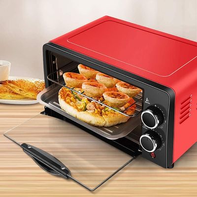12L Mini Countertop Electric Toaster Oven Baking Making Oven Multifunctional Desktop Pizza Bread Baking Machine Toaster (Size : 220V European standard)