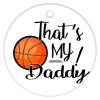 Ornament Gift Dad That's My Daddy Basketball Holiday Present Football Family Little Nephew Biggest for Boys Girls Round Ceramic Christmas Decoration view 4
