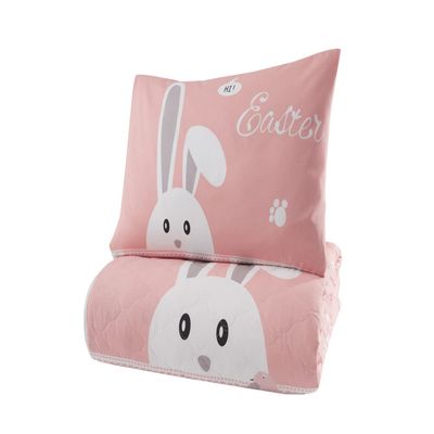 Animals Bedding Set, Full/Queen Size Bedspread Set, Bunny Themed Coverlet, Kids Boys Girls Bedding, (Twin)