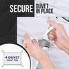 3 Piece Set Duvet Cover Oversized King Size Mediterranean Blue Reversible Ultra Soft Brushed Microfiber Premium Soft & Breathable Luxurious with Zipper Closure & Corner Ties Easy Care view 3