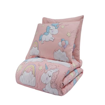 Animals Bedding Set, Full/Queen Size Bedspread Set, Unicorn Themed Coverlet, Kids Boys Girls Bedding, (Full/Queen)