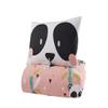 Animals Bedding Set, Full/Queen Size Bedspread Set, Panda Pink Themed Coverlet, Kids Boys Girls Bedding, (Twin) view 1