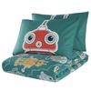 Cartoon Bedding Set, Full/Queen Size Bedspread Set, Robot Themed Coverlet, Kids Boys Girls Bedding, (Full/Queen) view 1