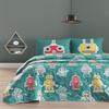 Cartoon Bedding Set, Full/Queen Size Bedspread Set, Robot Themed Coverlet, Kids Boys Girls Bedding, (Full/Queen) view 2