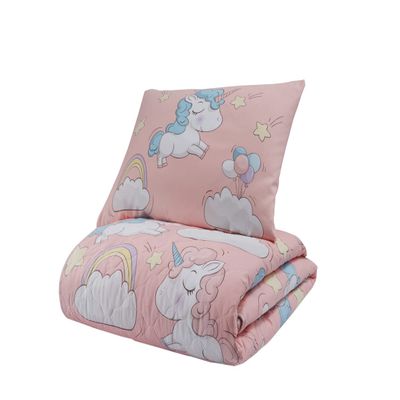 Animals Bedding Set, Full/Queen Size Bedspread Set, Unicorn Themed Coverlet, Kids Boys Girls Bedding, (Twin)