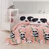 Animals Bedding Set, Full/Queen Size Bedspread Set, Panda Pink Themed Coverlet, Kids Boys Girls Bedding, (Full/Queen) view 2