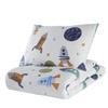 Cartoon Bedding Set, Full/Queen Size Bedspread Set, Space Themed Coverlet, Kids Boys Girls Bedding, (Twin) view 1