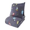 Cartoon Bedding Set, Full/Queen Size Bedspread Set, Space Gray Themed Coverlet, Kids Boys Girls Bedding, (Full/Queen) view 1