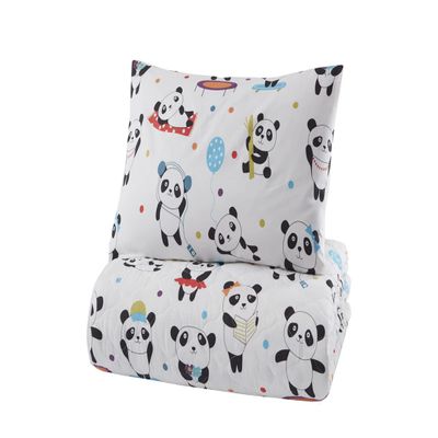 Animals Bedding Set, Full/Queen Size Bedspread Set, Panda Themed Coverlet, Kids Boys Girls Bedding, (Twin)