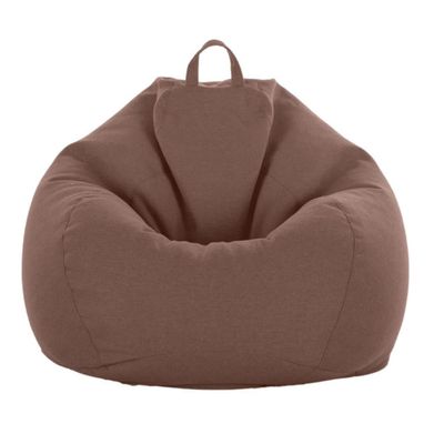 Bean Bag Chair Cover (No Filler) Stuffed Animal Storage, for Organizing Plush Toys or Memory Foam Sturdy Large Opening Zipper 80x90cm Brown