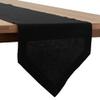 100% Linen Black Dining Table Runner in V-End Pattern for Thanksgiving, Home, Kitchen, Dining Room, Holiday, Wedding Party (14x72 inch, Pack of 1) view 1