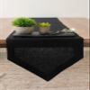 100% Linen Black Dining Table Runner in V-End Pattern for Thanksgiving, Home, Kitchen, Dining Room, Holiday, Wedding Party (14x72 inch, Pack of 1) view 2